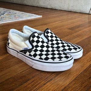 Checkerboard Vans Slip On